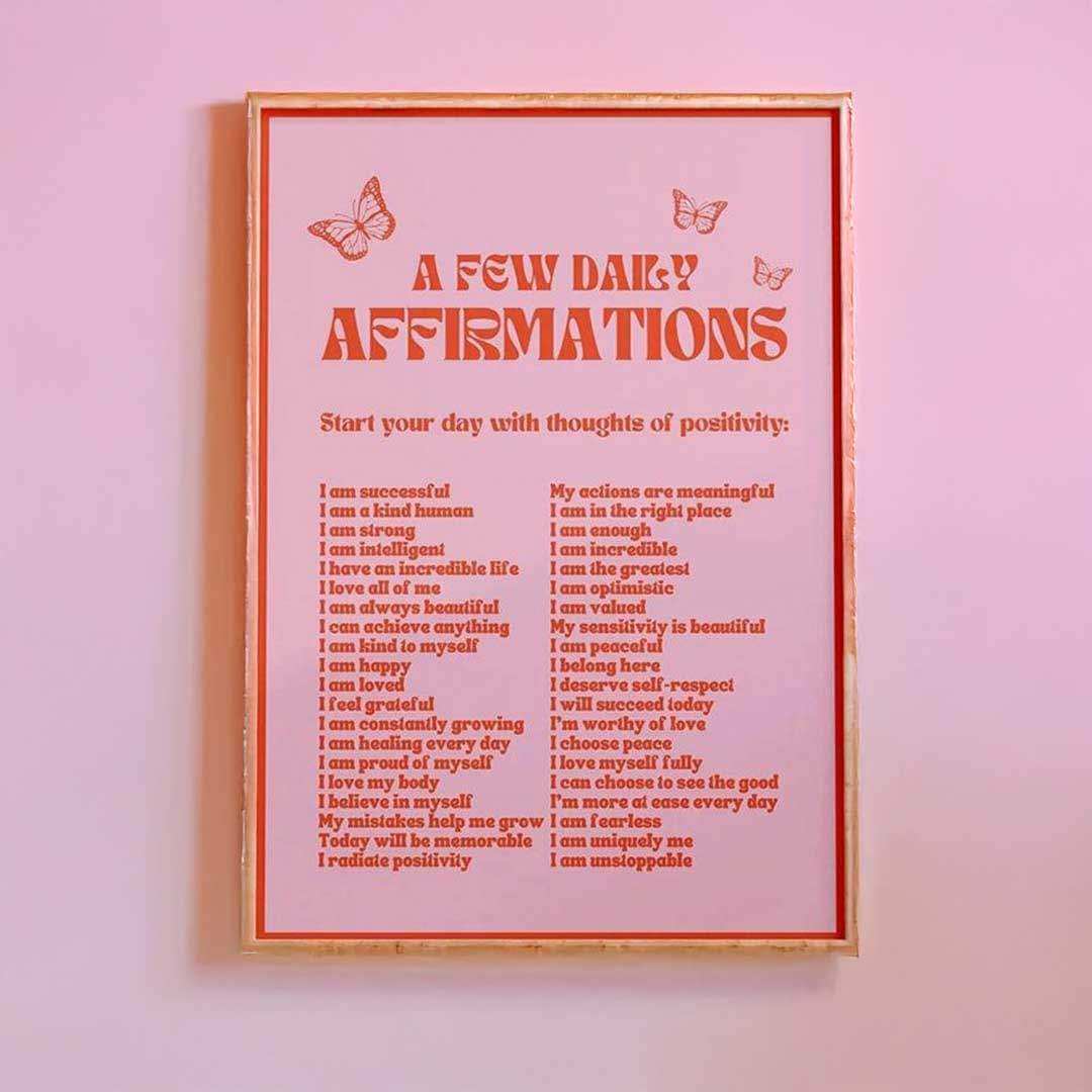 Daily Affirmations Canvas Print