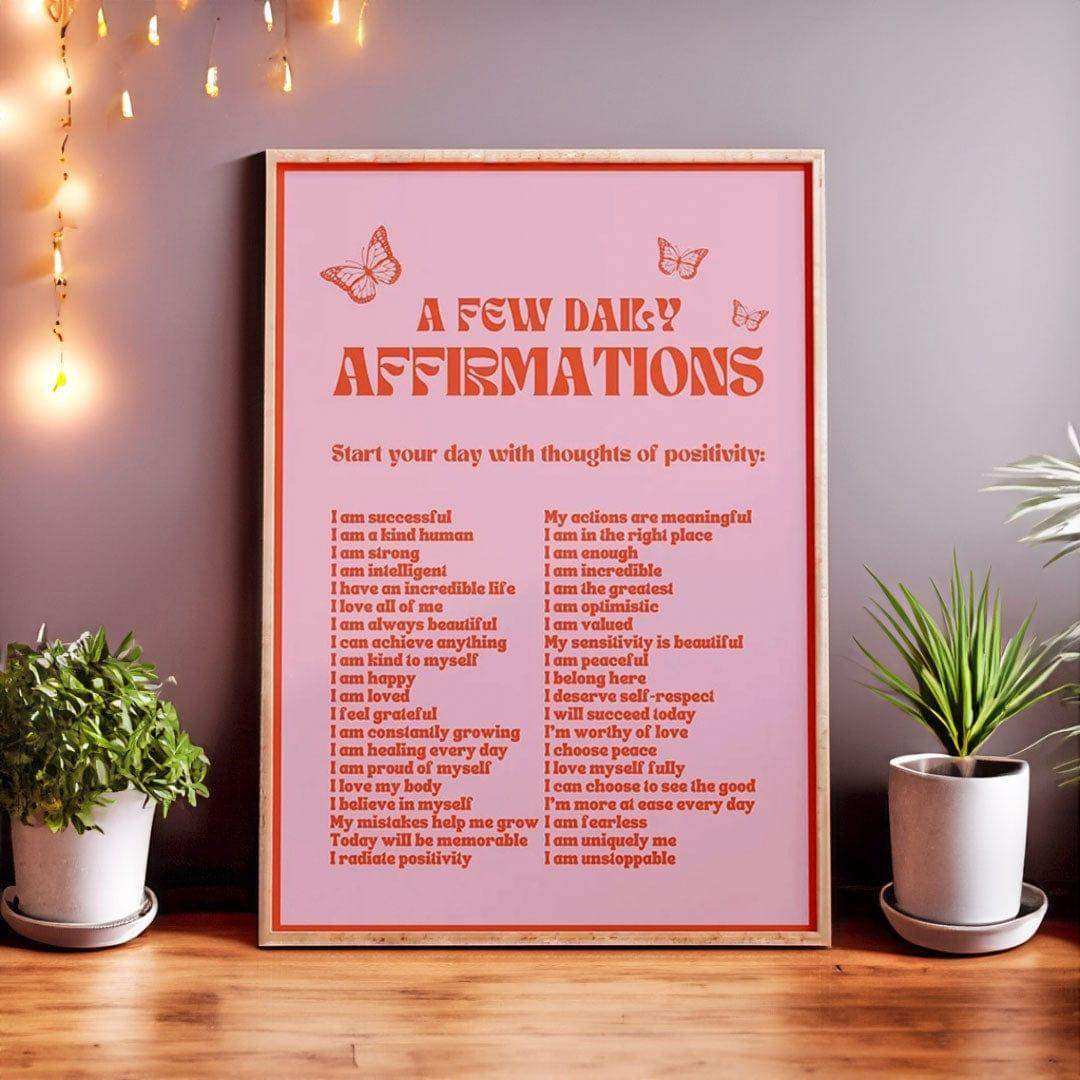 Daily Affirmations Canvas Print