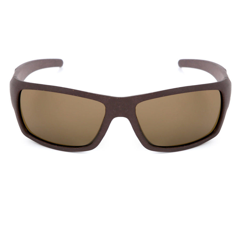 Coffee Wraparound Sunglasses