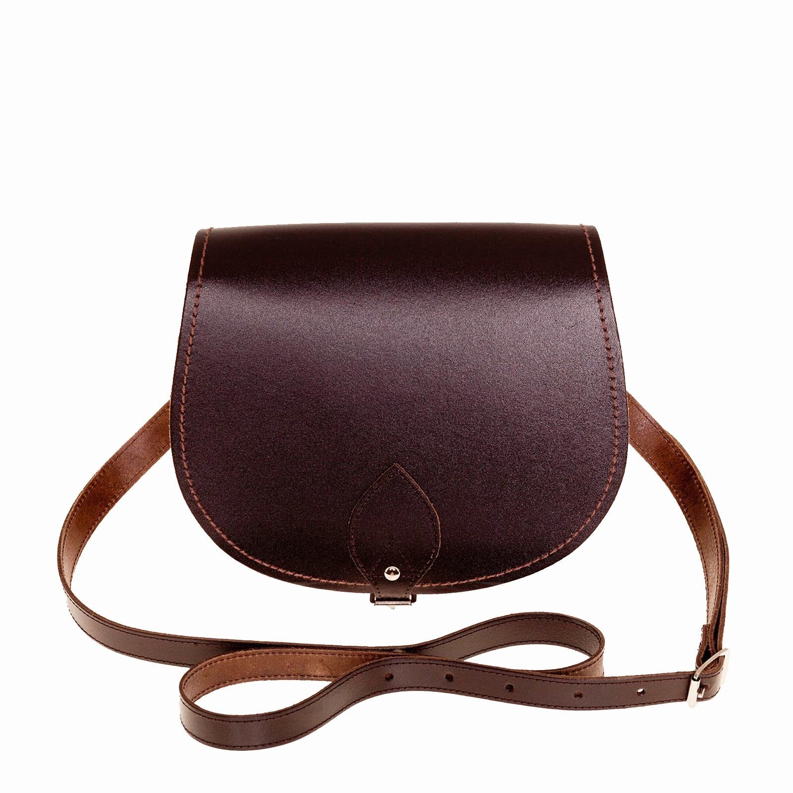 Dark Brown Handmade Leather Saddle Bag