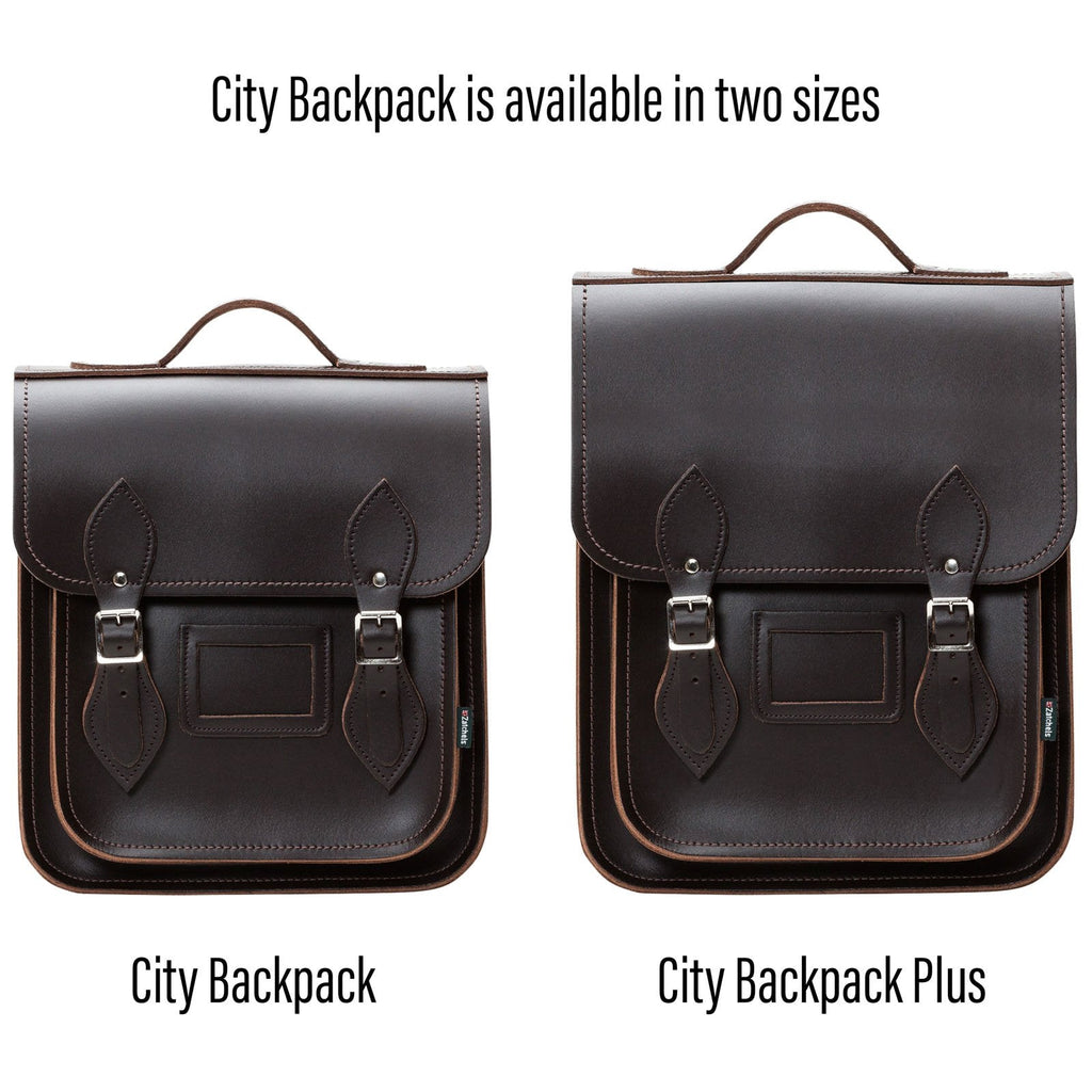 Handmade Leather City Backpack in Dark Brown