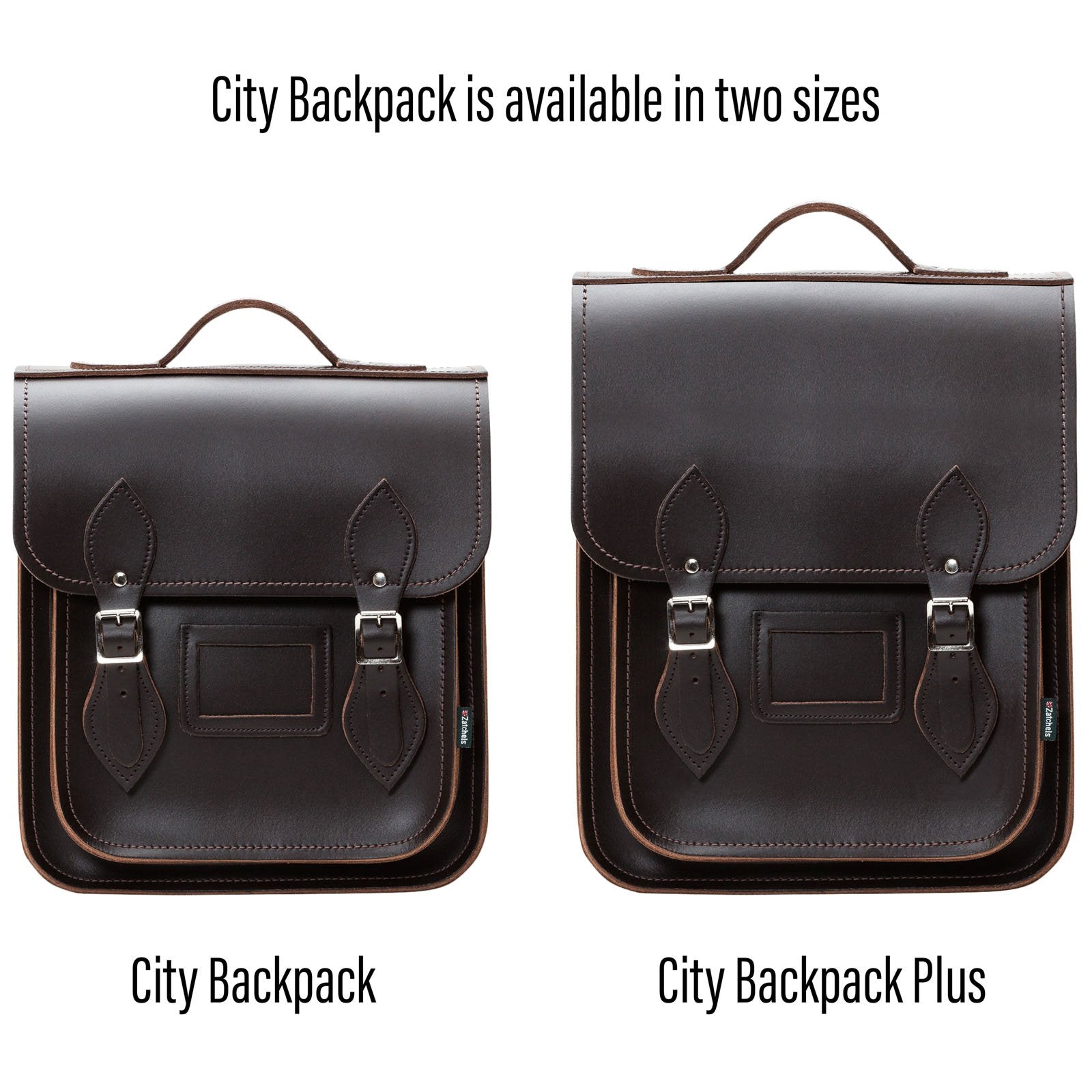 Handmade Leather City Backpack in Dark Brown