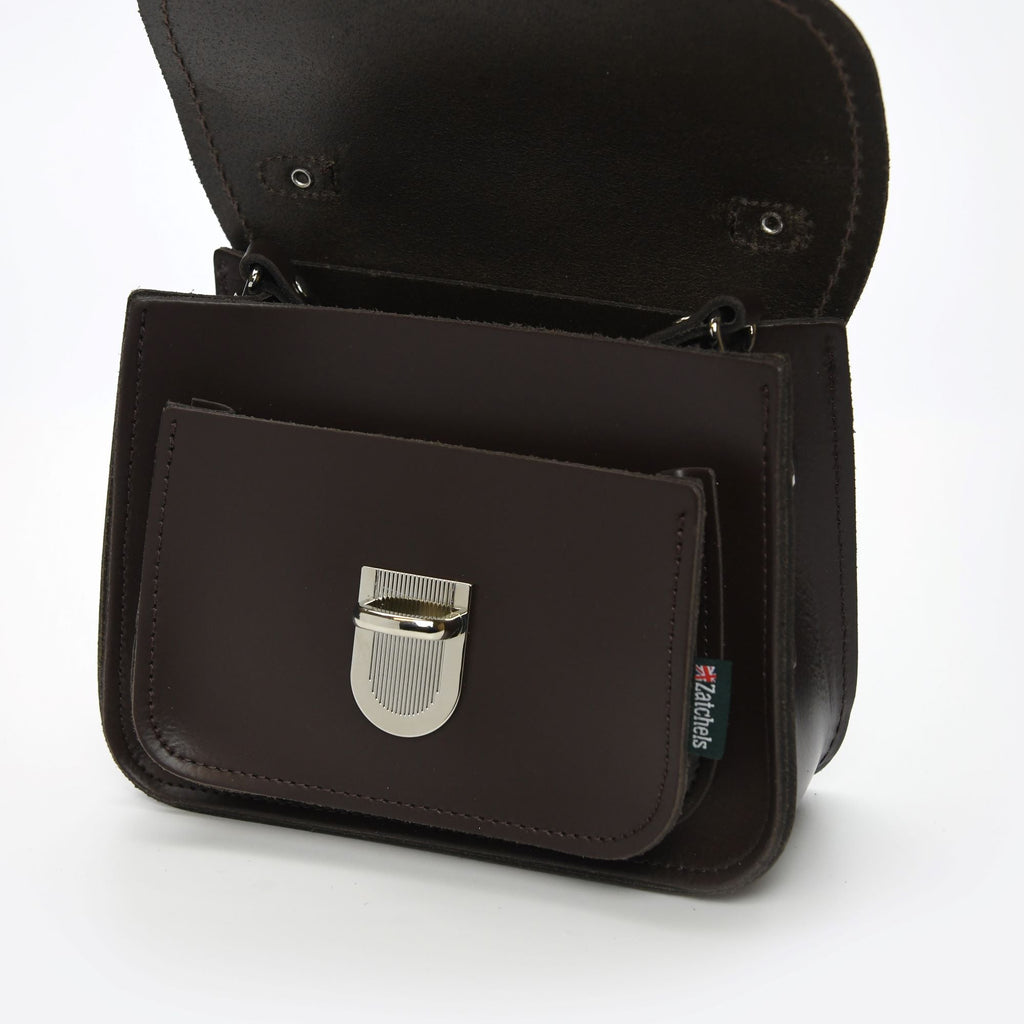Luna Handmade Leather Bag in Dark Brown