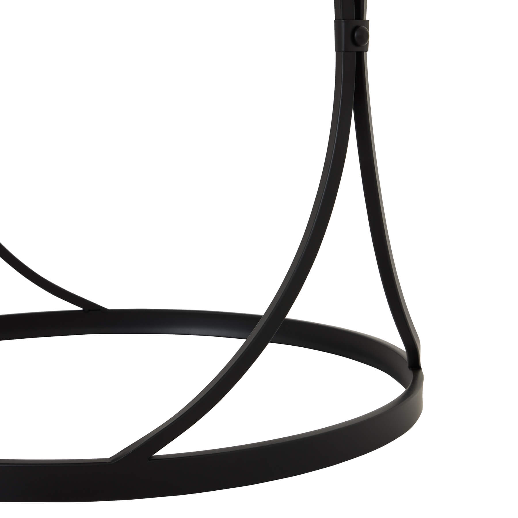 Black metal nesting side tables with mirrored glass surfaces, modern decor accent by RoomLondon at brixbailey.com