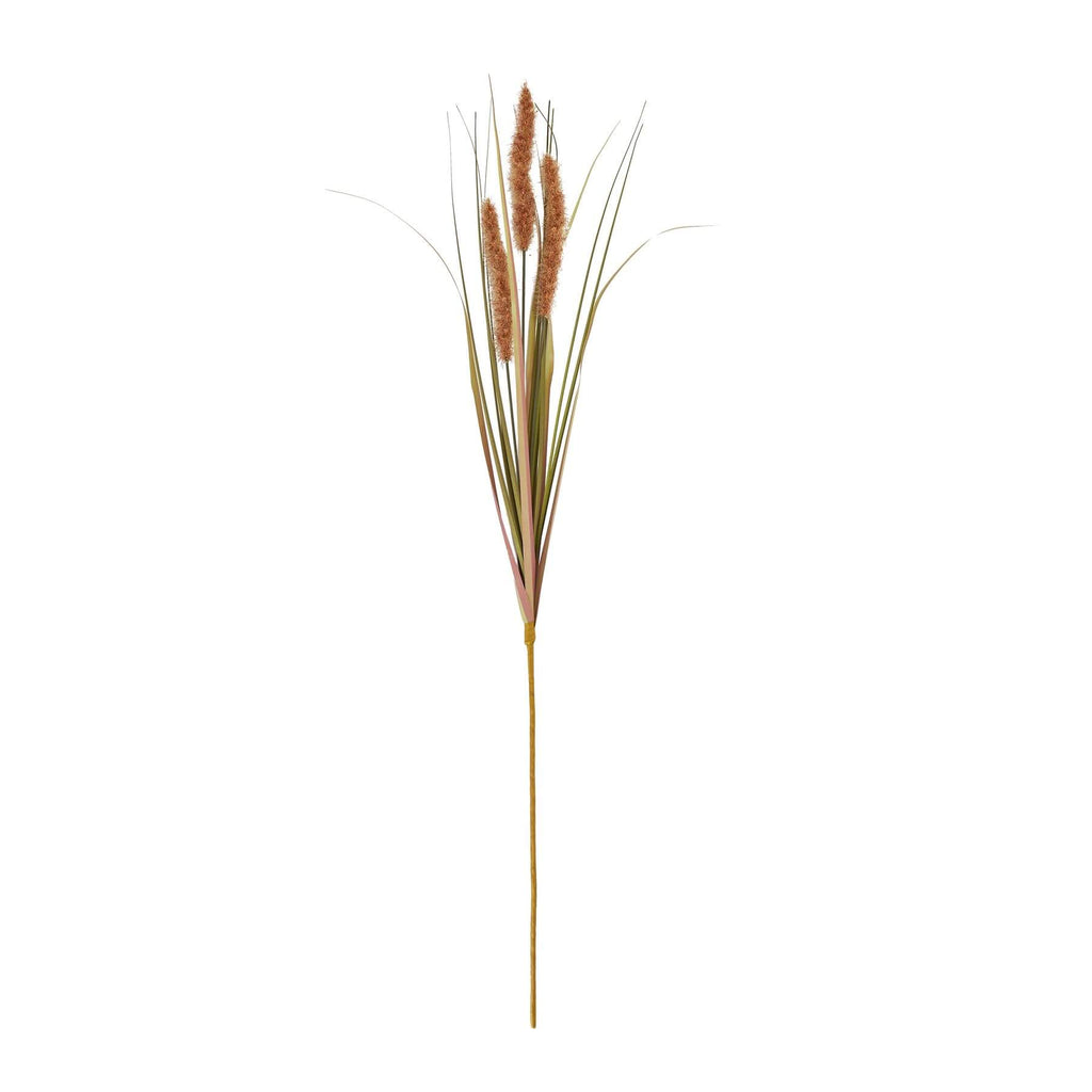 Terracotta grass stems in warm brown, 80cm tall, set of 3 lifelike faux meadow grasses for home decor by RoomLondon at brixbailey.com