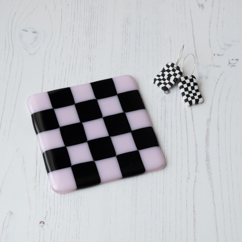 10cm Chequered Dual Coloured Coaster Bullseye Collection