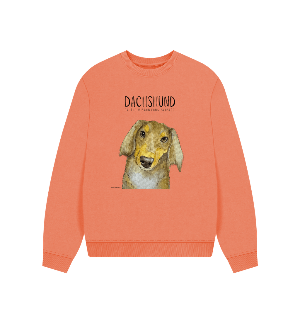 Long Haired Dachshund Oversized Sweatshirt