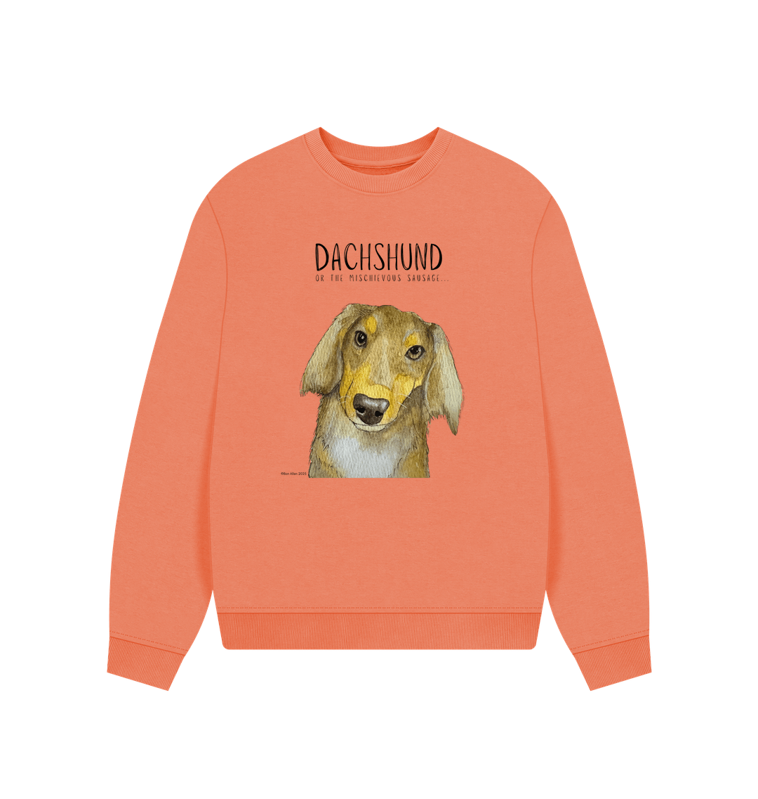 Long Haired Dachshund Oversized Sweatshirt