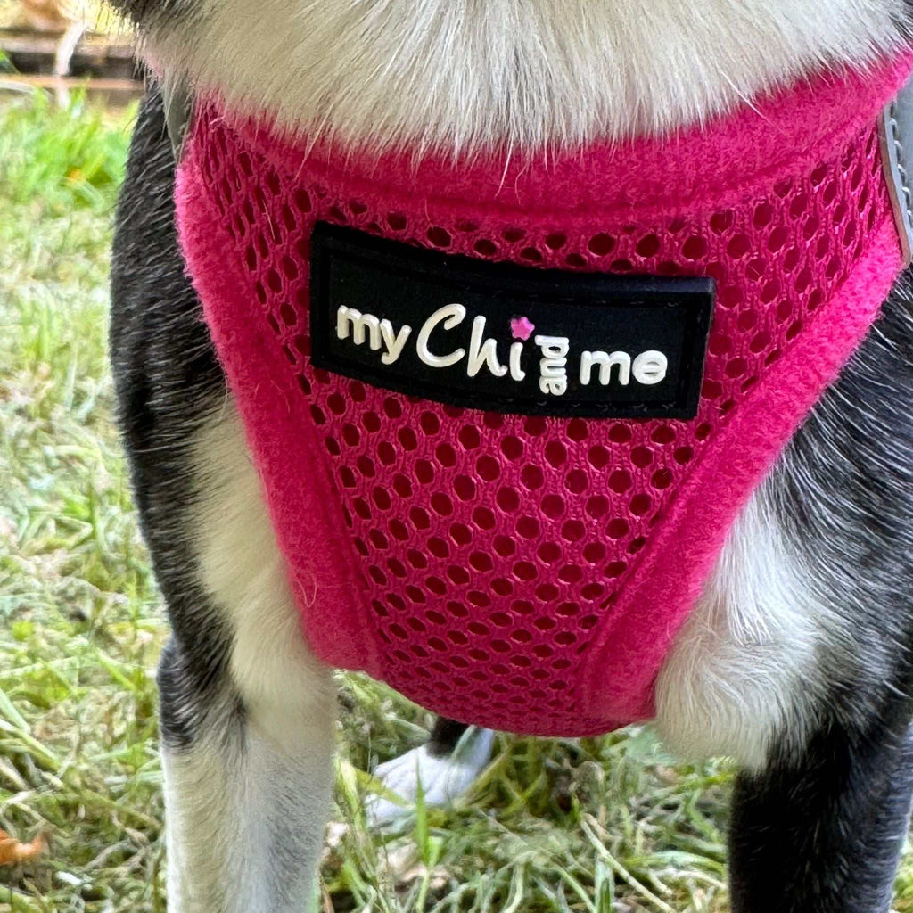 Tiny Trails Step In Air Mesh Puppy and Small Dog Harness in Hot Pink