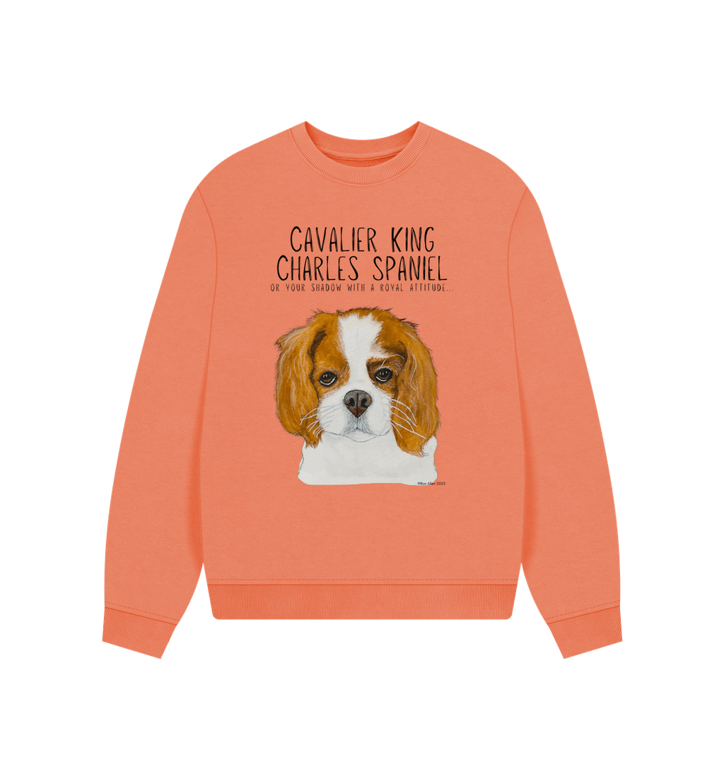 Oversized Eco-Luxe Sweatshirt with Cavalier Queen Energy