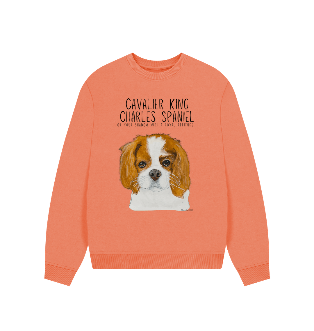 Oversized Eco-Luxe Sweatshirt with Cavalier Queen Energy