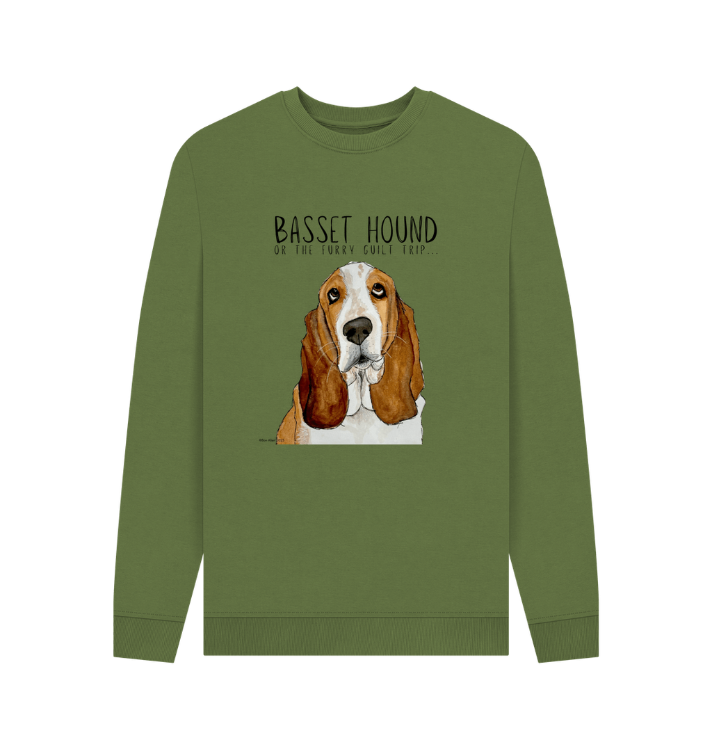 Basset Hound Crew Neck Sweatshirt