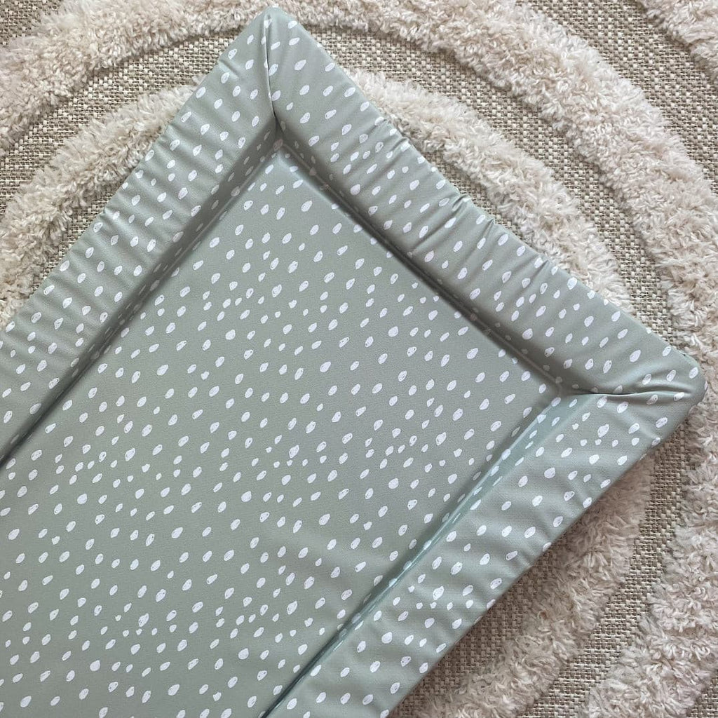Standard Changing Mat - Sage Green Spots
