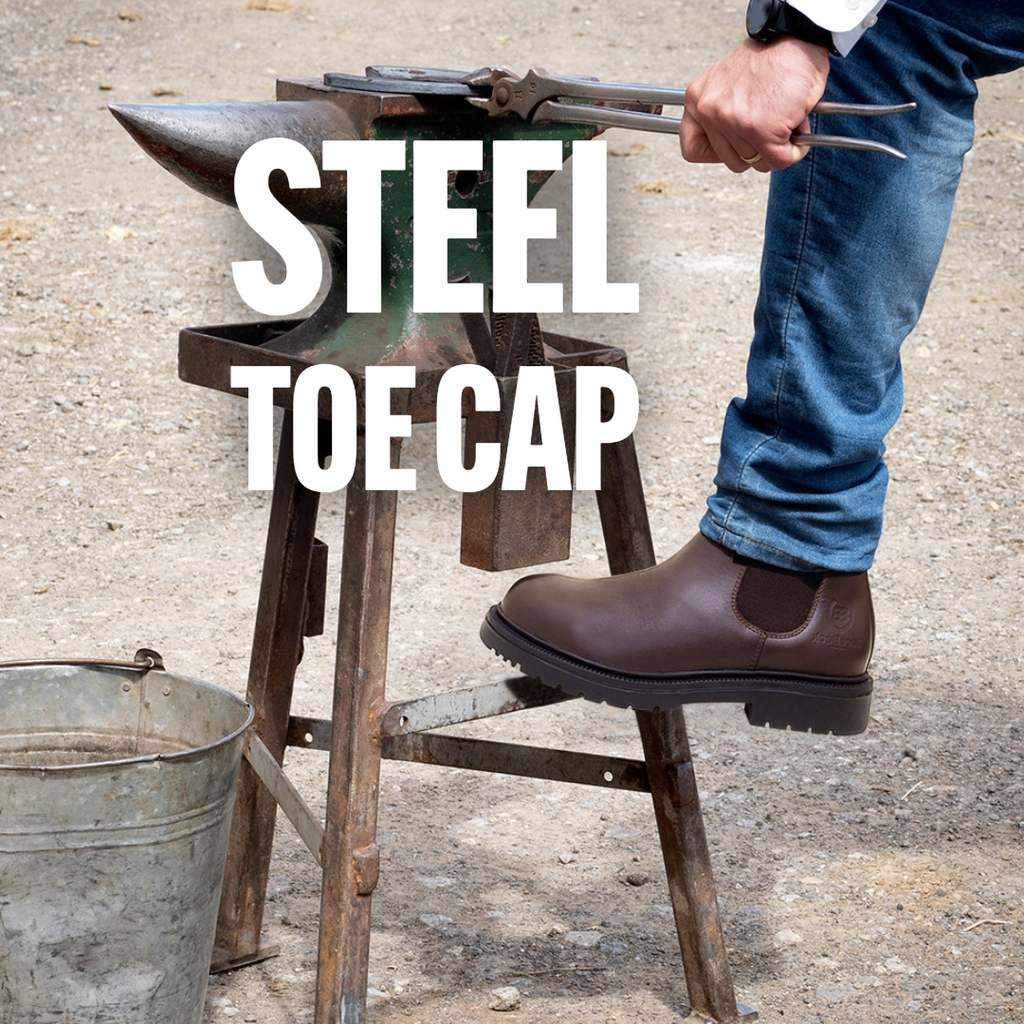 Steel Toe Cap Work Boots in Brown