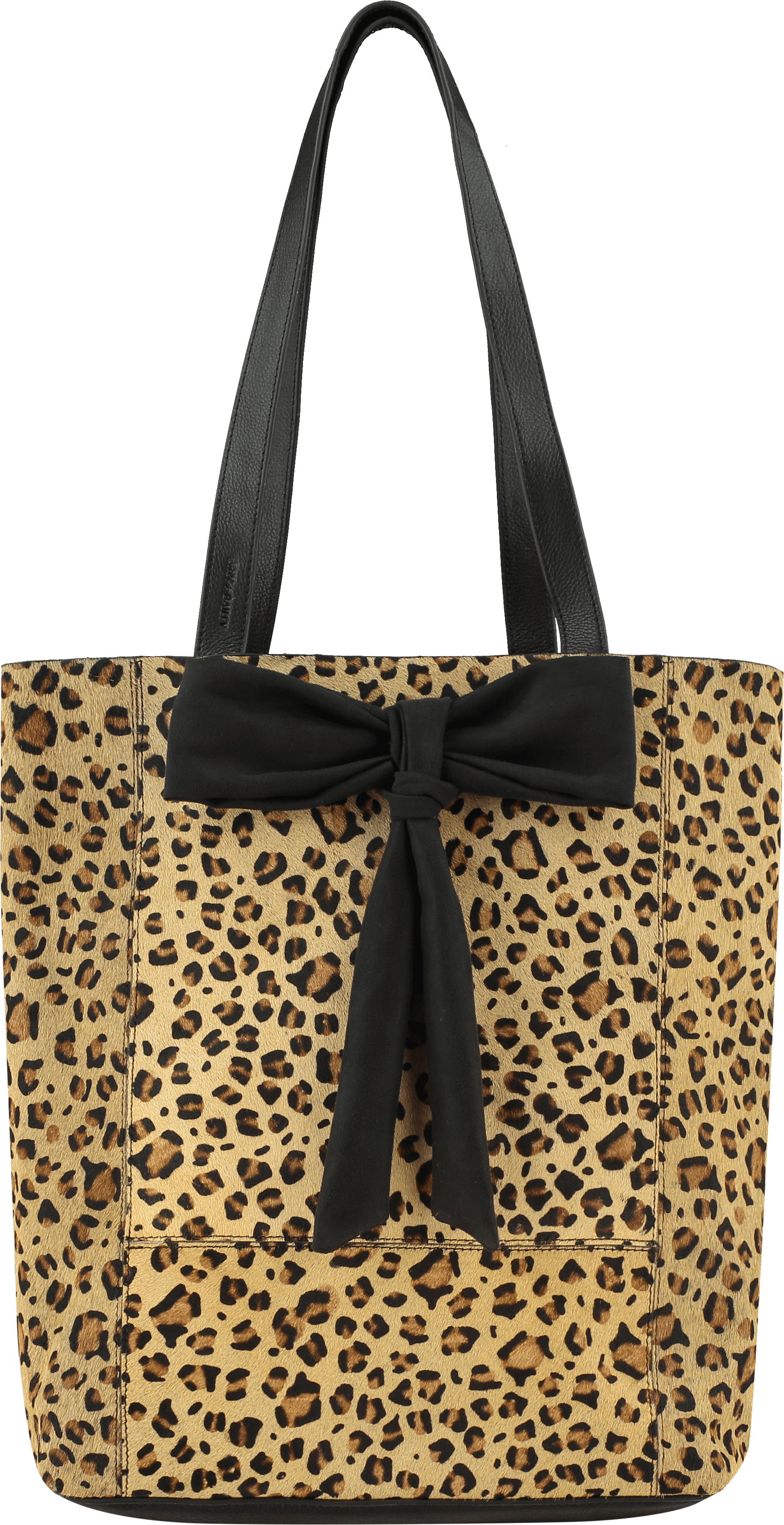 Animal Print Bow Compact Leather Tote – Chic & Practical by Emmas Bags at brixbailey.com