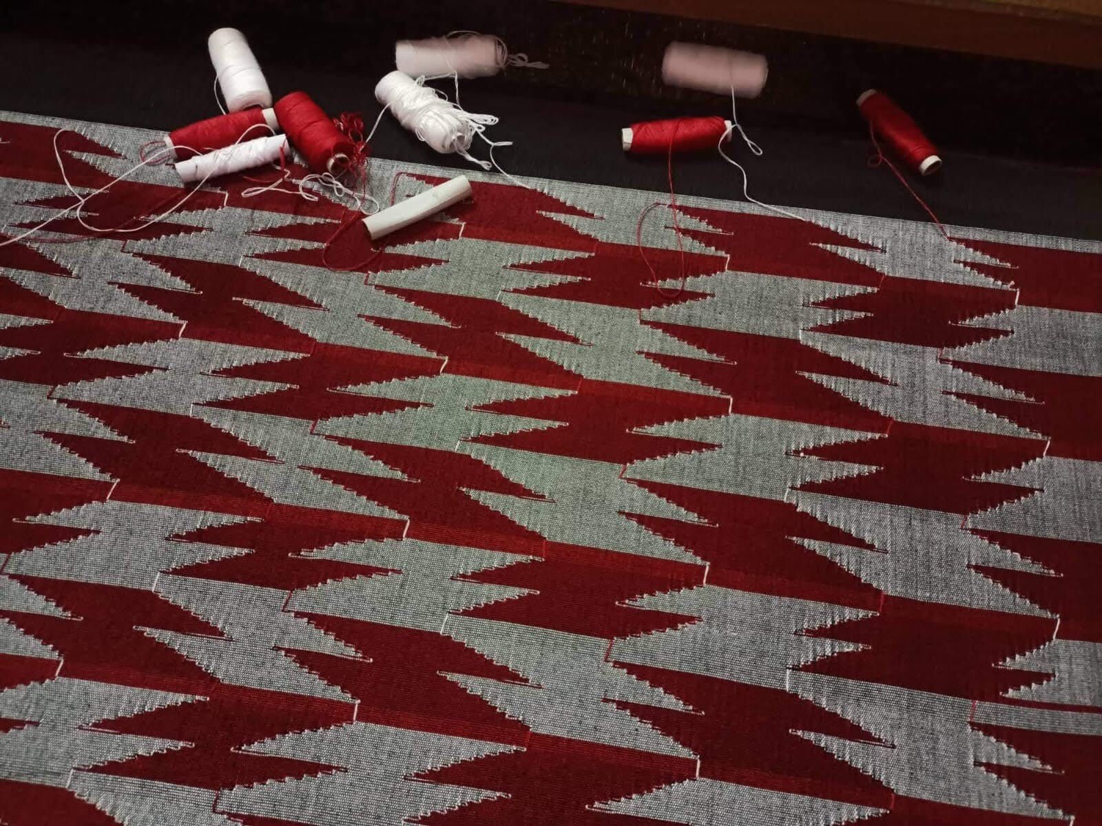 Dhaka Handwoven Pouch in Vibrant Geometric Patterns