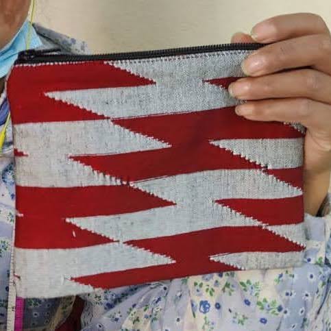 Dhaka Handwoven Pouch in Vibrant Geometric Patterns