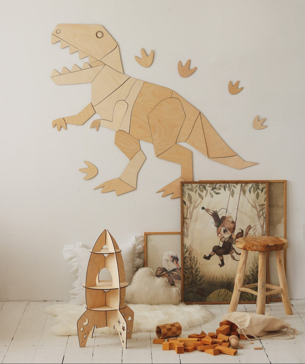 Dinosaur T-Rex – Wooden Wall Decoration