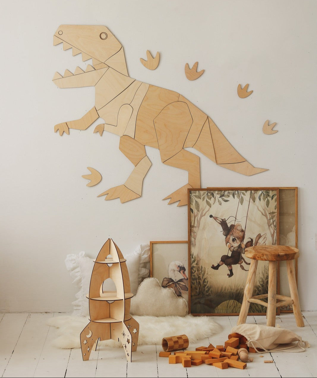 Dinosaur T-Rex – Wooden Wall Decoration
