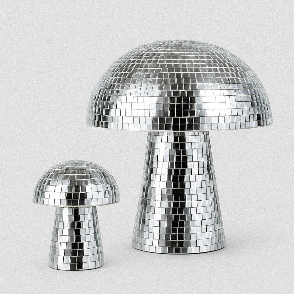 Disco Mushroom Sequin Sculpture Retro Home Decor