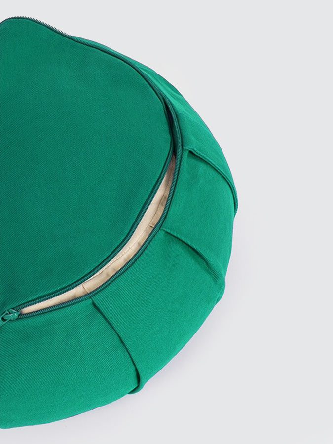 Organic Cotton Crescent Lotus Zafu Buckwheat Meditation Cushion