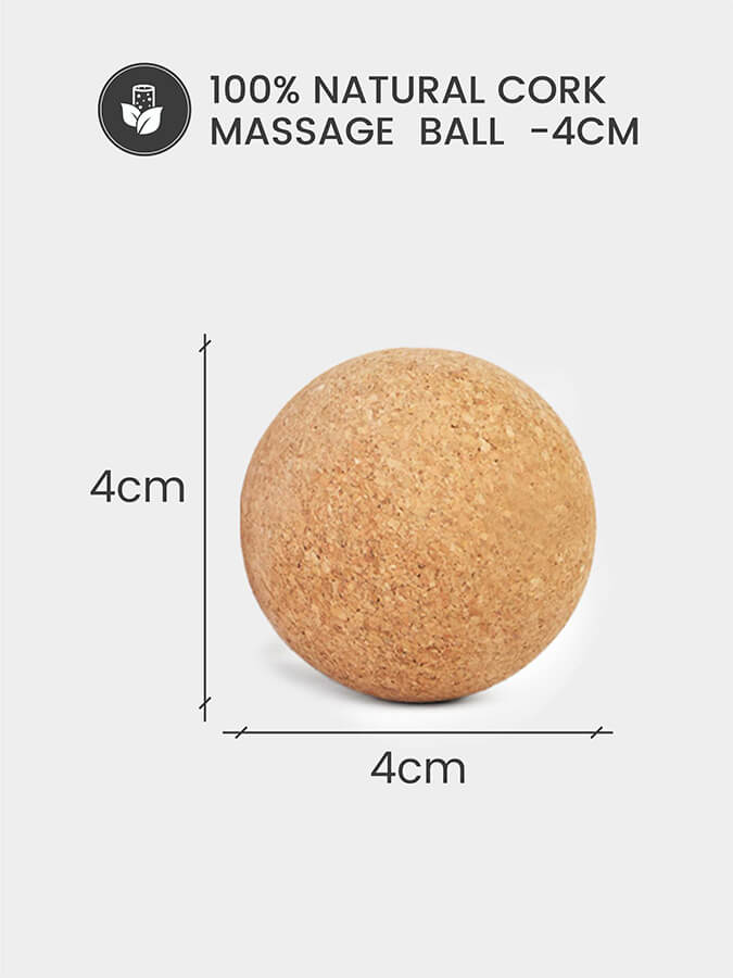 Cork Massage Ball Four Pack