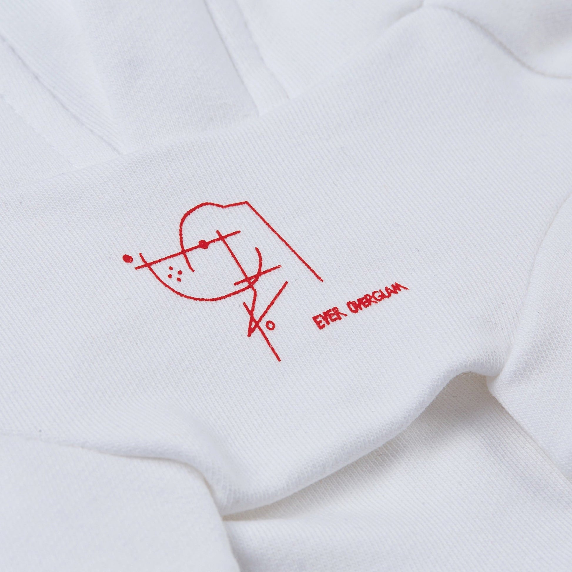 Stick Figure Hoodie in White and Mint Green