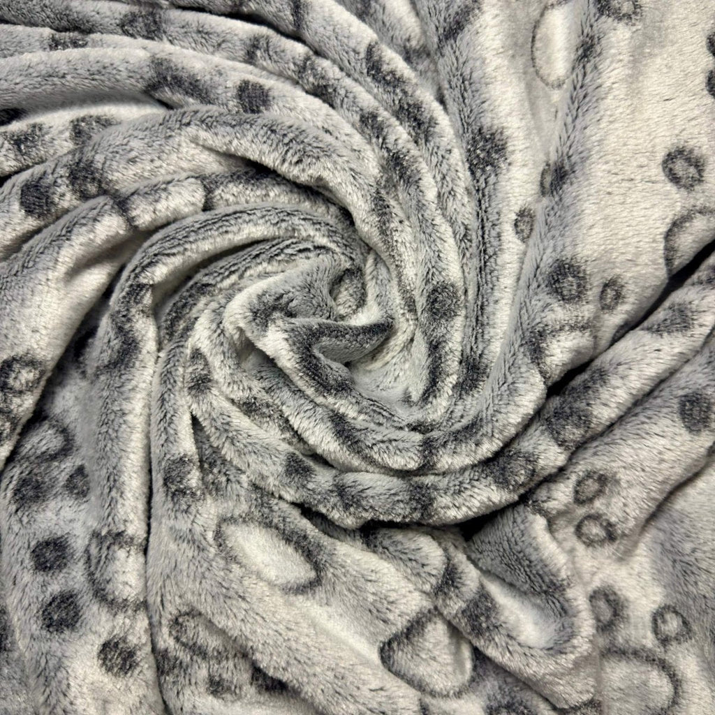 Grey Paws Dog Blanket Soft Fleece