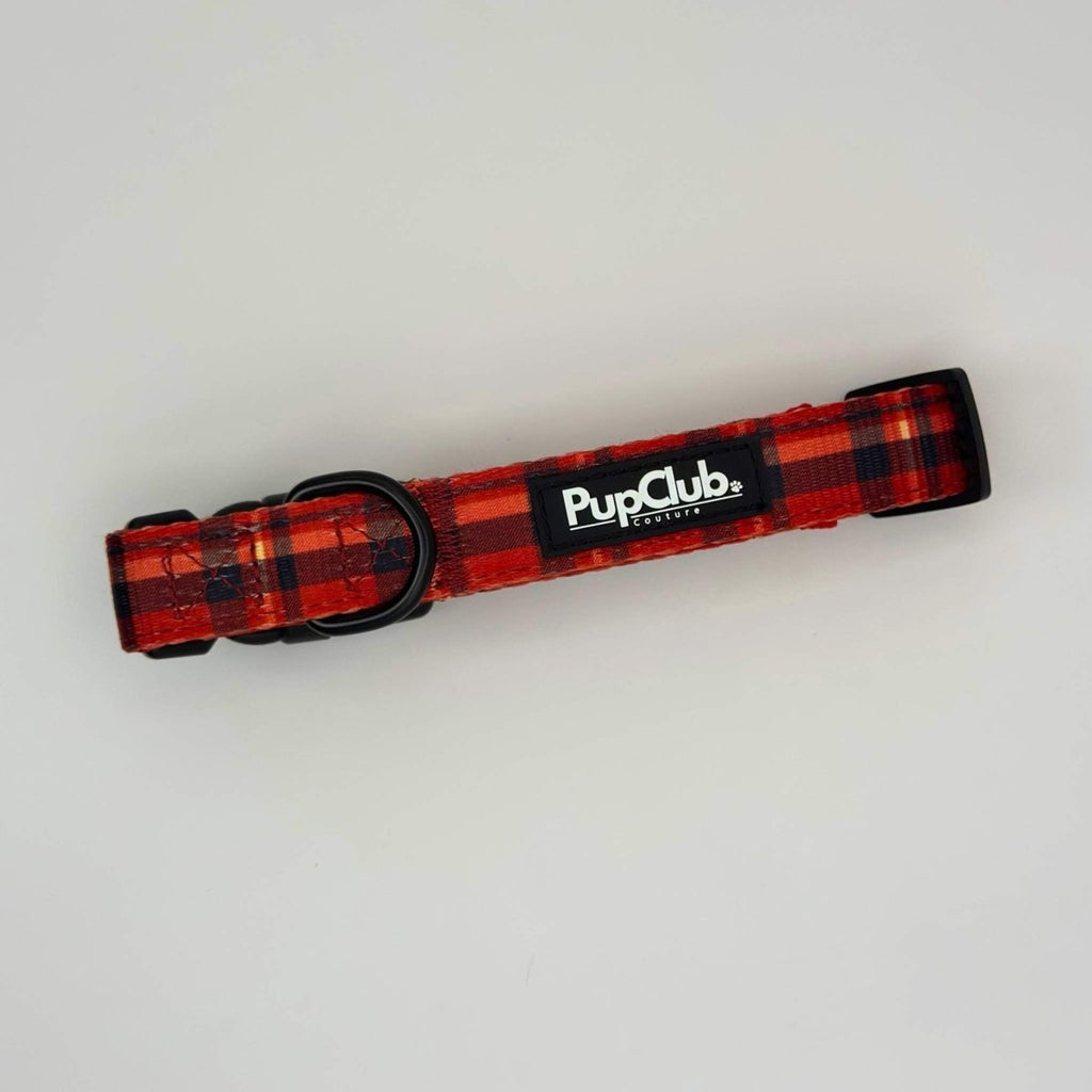 Red Tartan Dog Collar