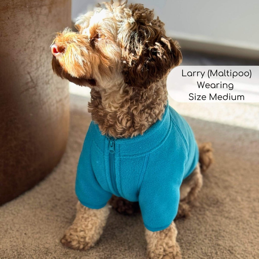 Blue Fleece Dog Coat