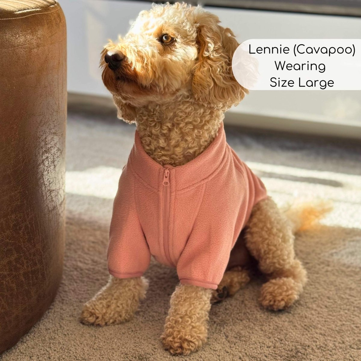 Pale Pink Dog Fleece Coat