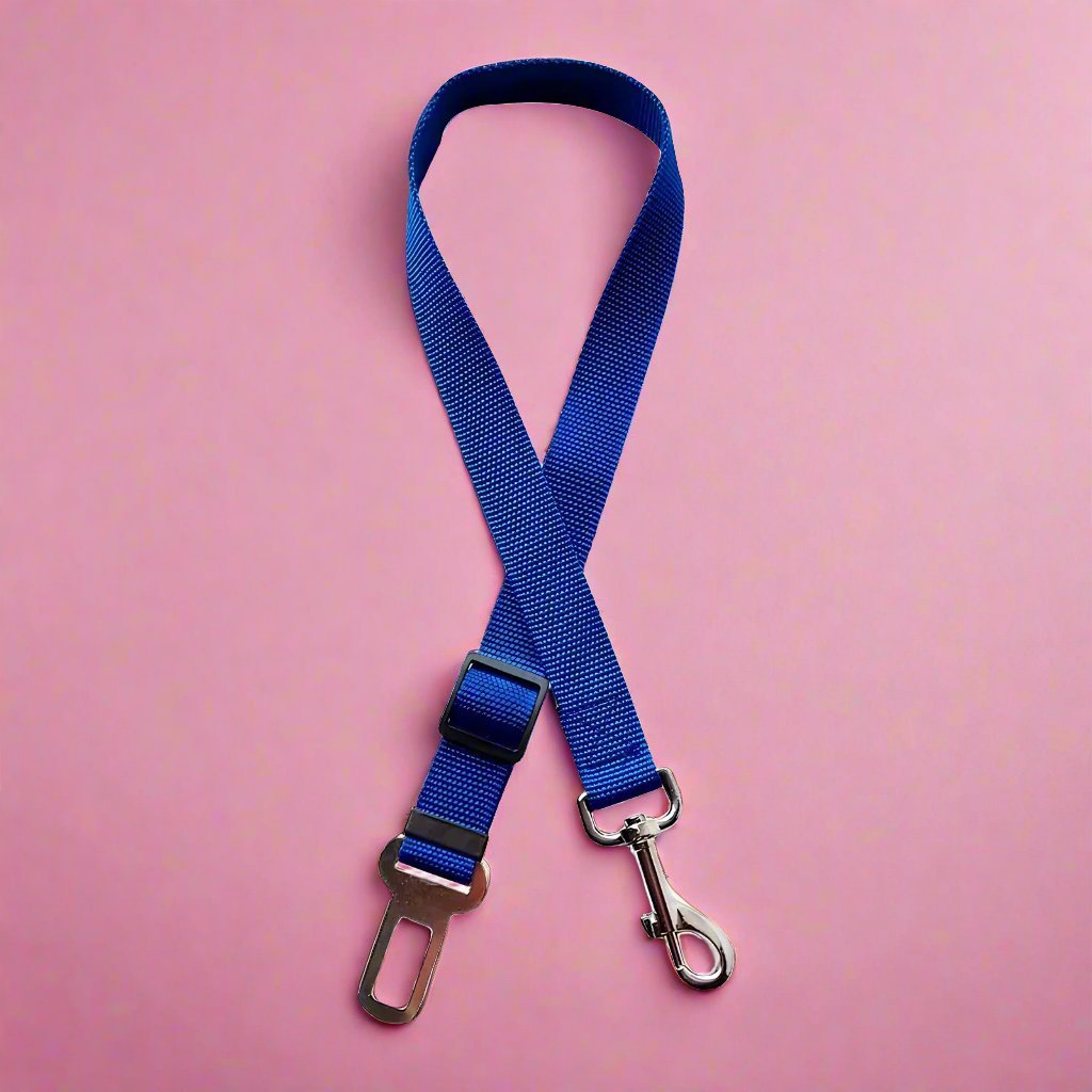 Royal Blue Dog Car Seat Belt Restraint