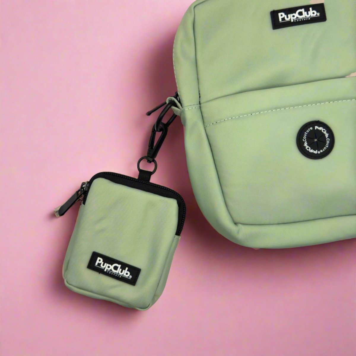 Sage Green Dog Treat Pouch with Clip