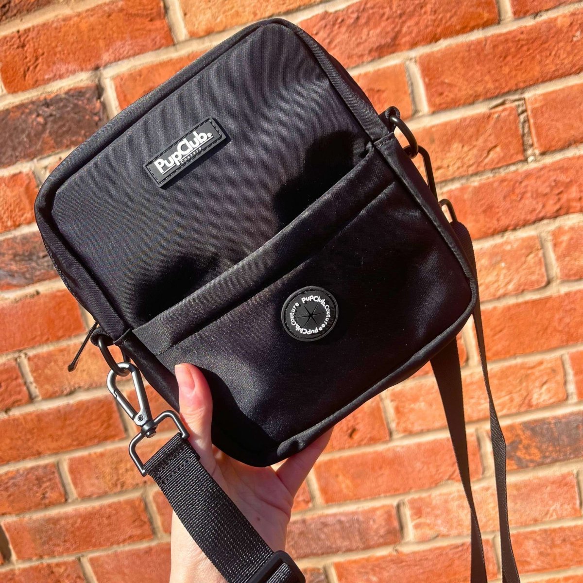 Mini Dog Walking Bag in Black