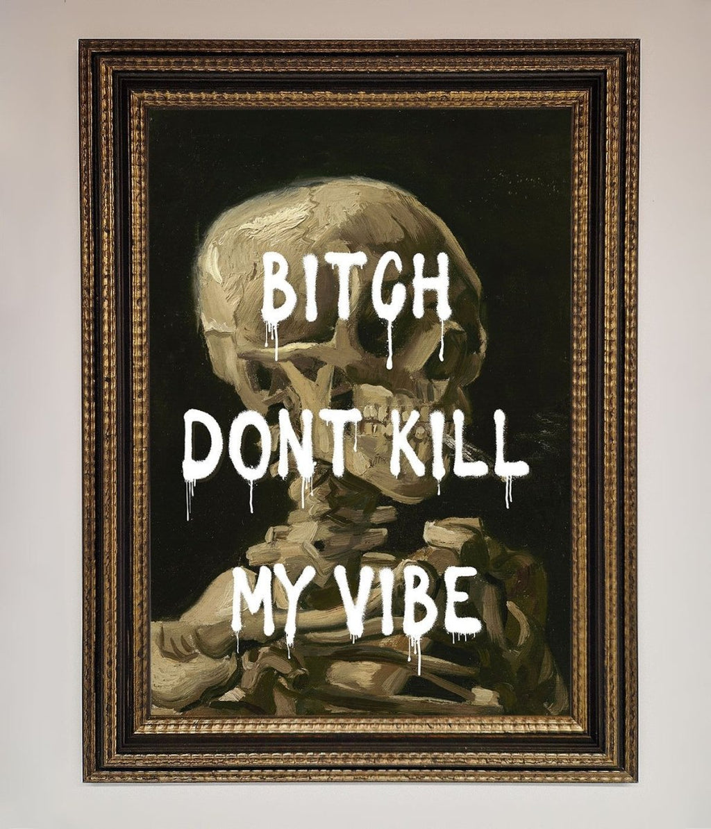 Don't Kill My Vibe Rude Framed Wall Art