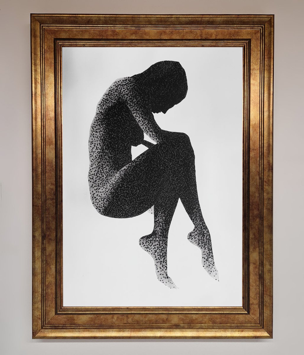 Dotted Figure Framed Poster