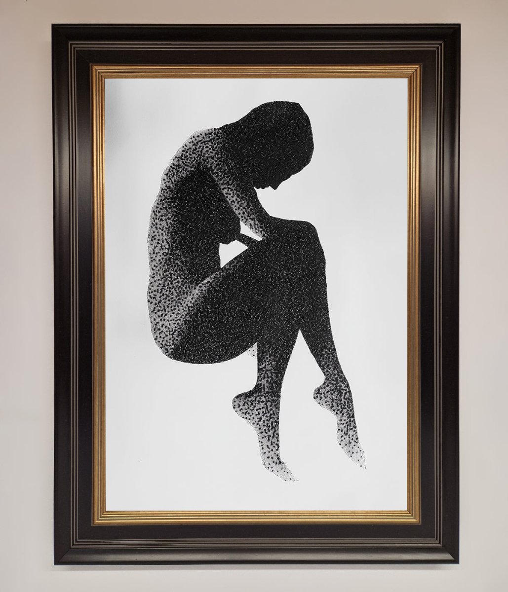 Dotted Figure Framed Poster
