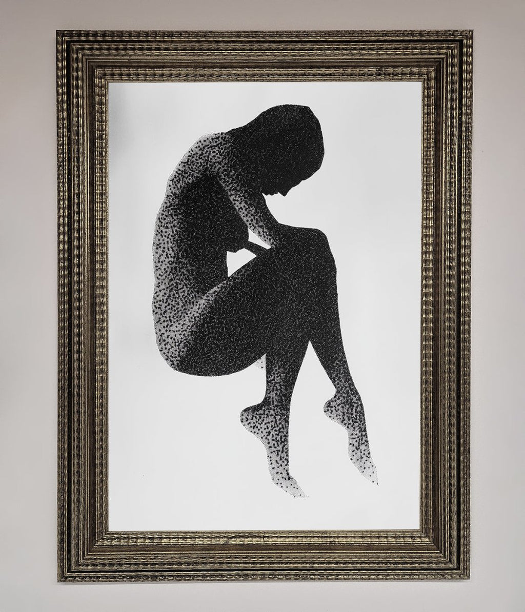 Dotted Figure Framed Poster