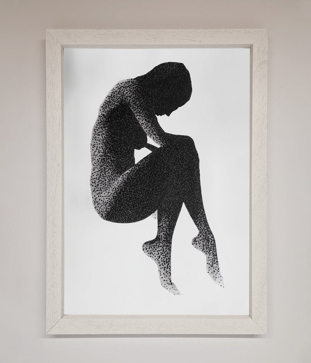 Dotted Figure Framed Poster