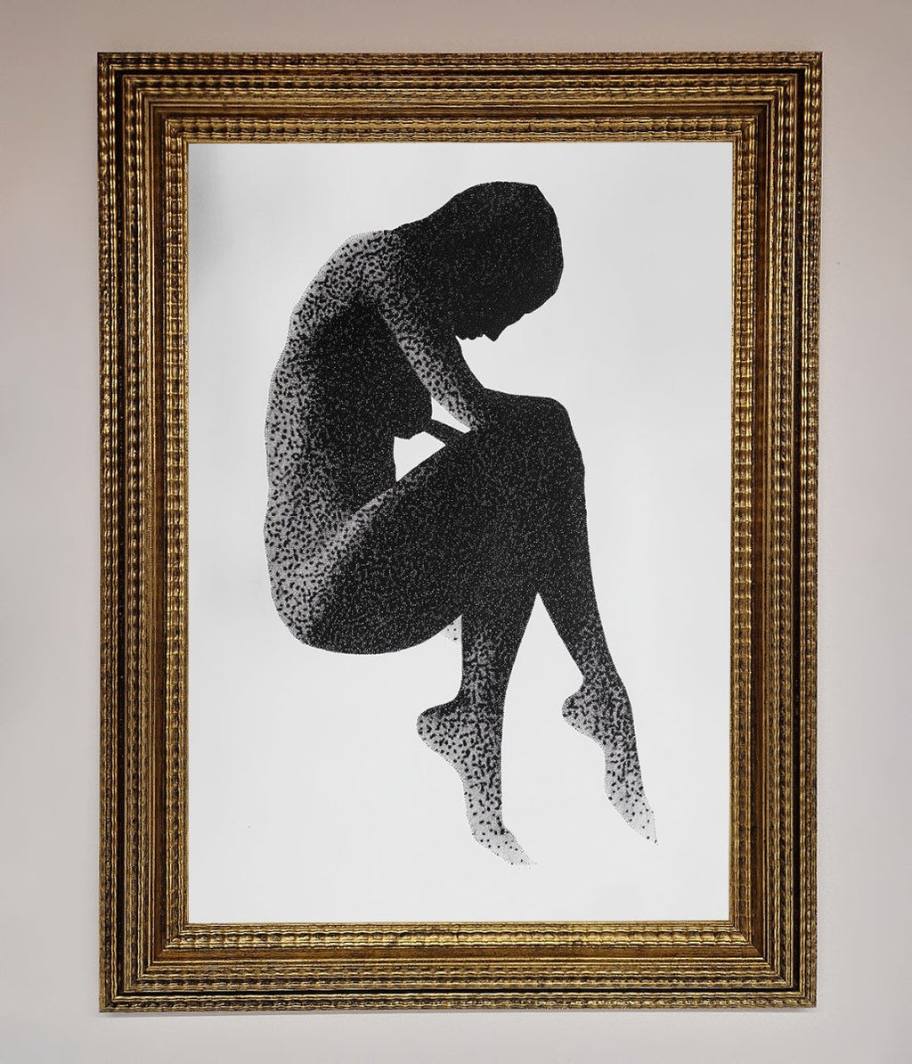 Dotted Figure Framed Poster