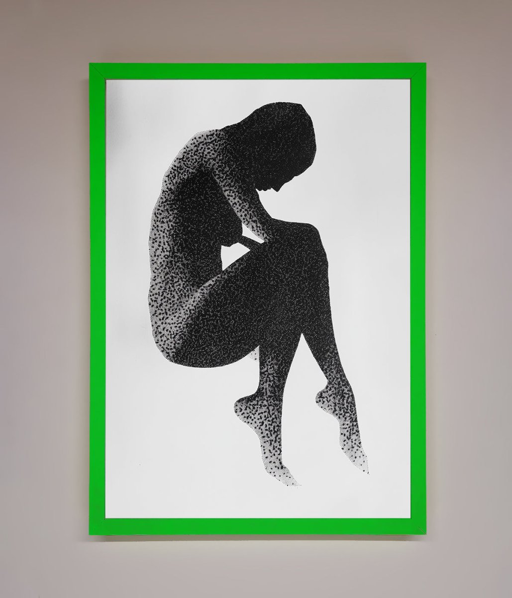 Dotted Figure Framed Poster