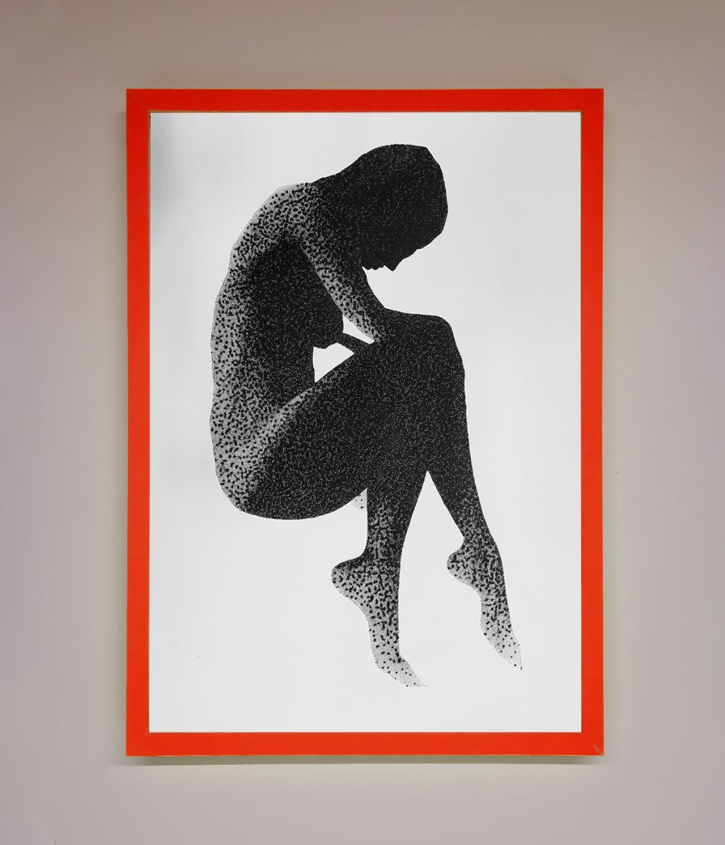 Dotted Figure Framed Poster