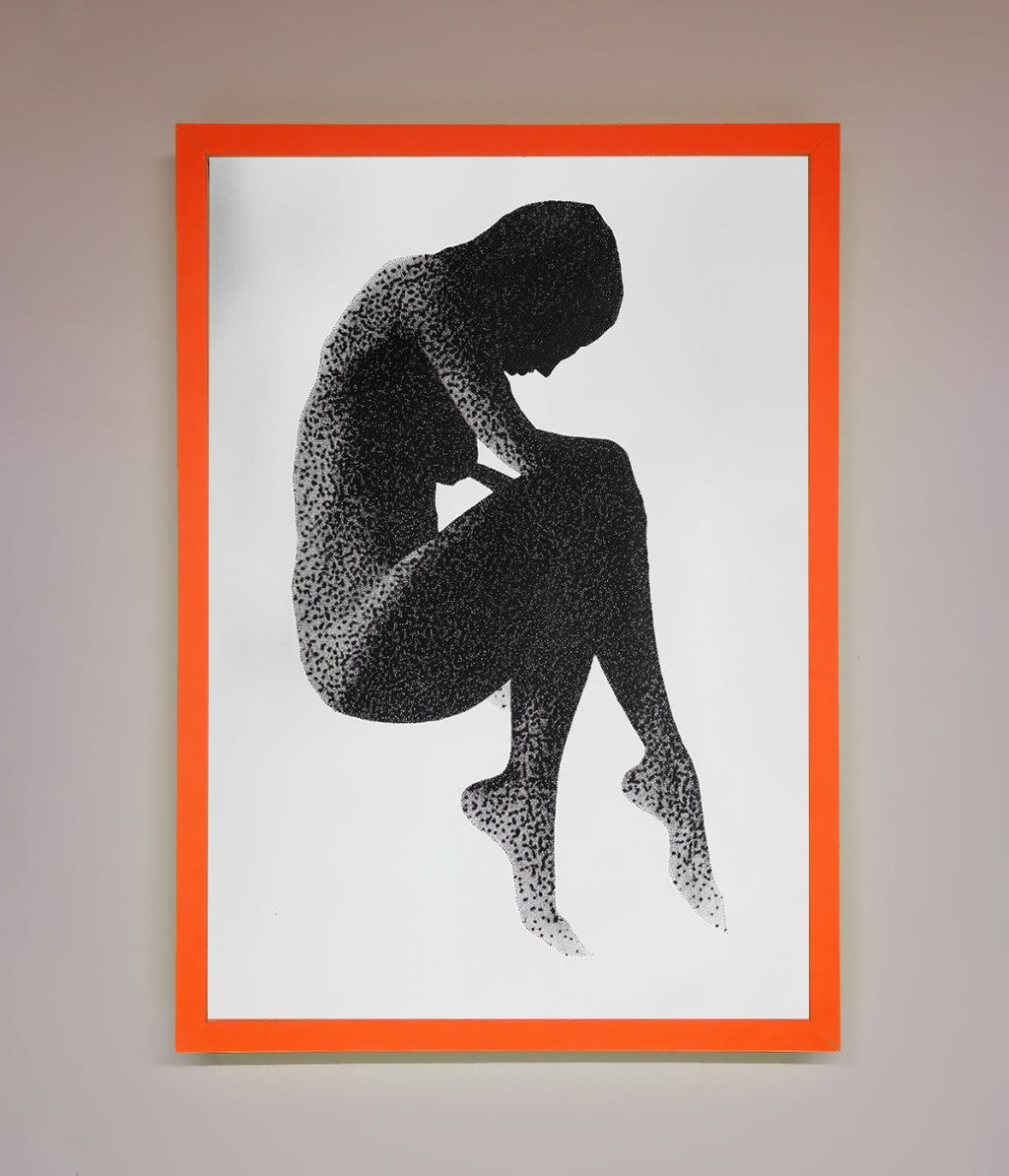 Dotted Figure Framed Poster