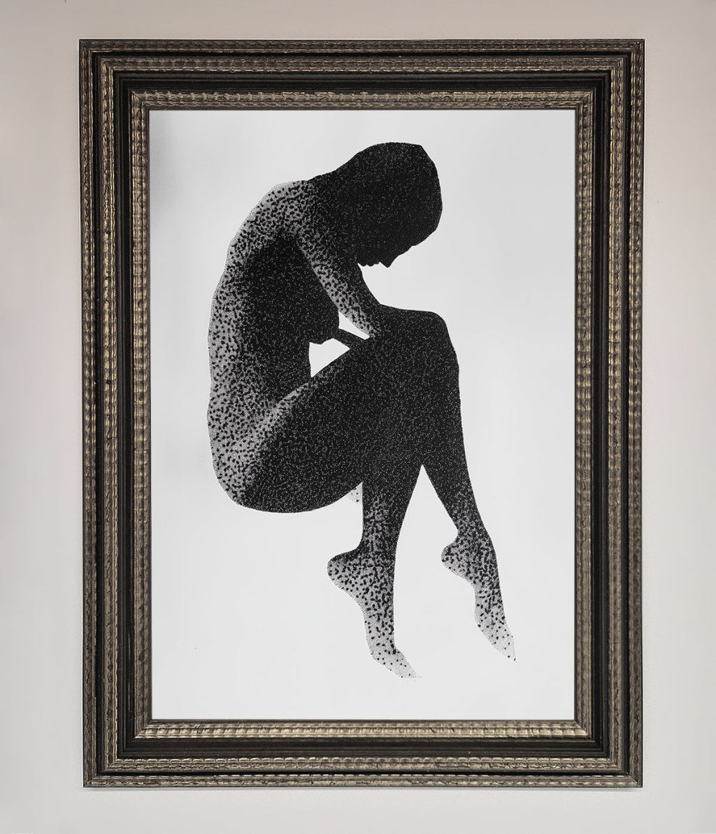 Dotted Figure Framed Poster