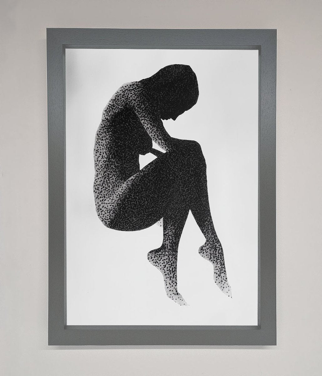 Dotted Figure Framed Poster