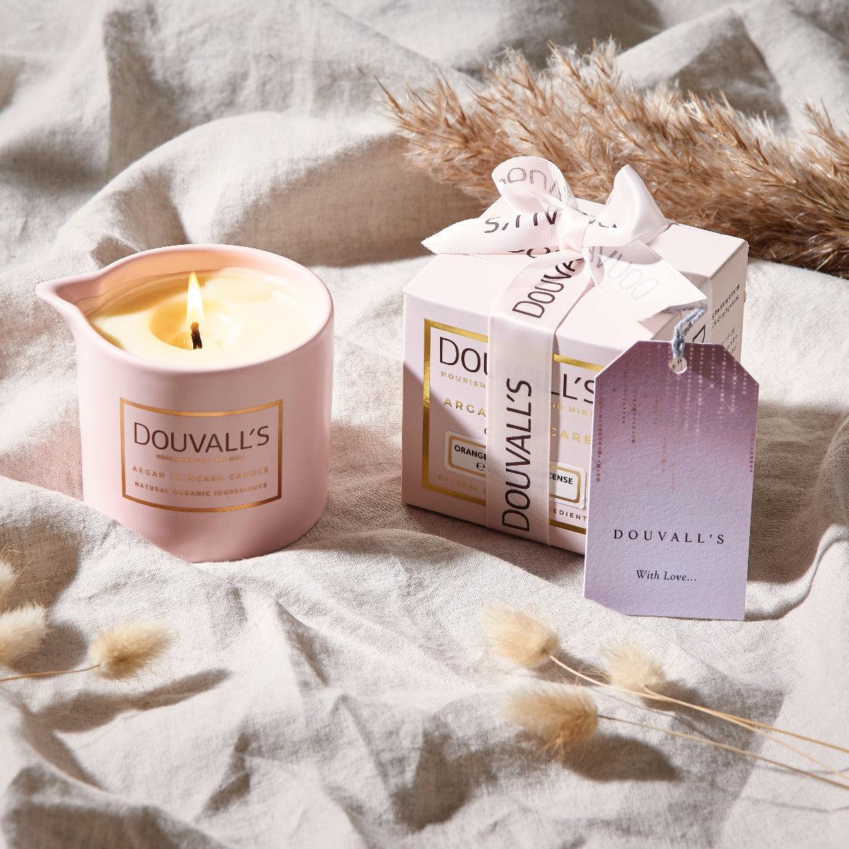 Organic Argan Massage Candle Orange and Frankincense 180g
