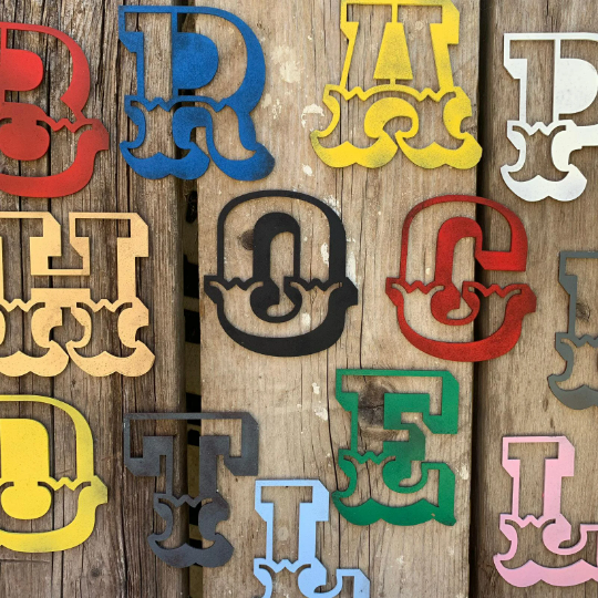 Metal Carnival Letters 5 inch and 12 inch Coloured