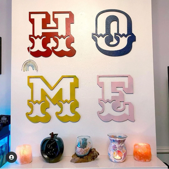 Metal Carnival Letters 5 inch and 12 inch Coloured