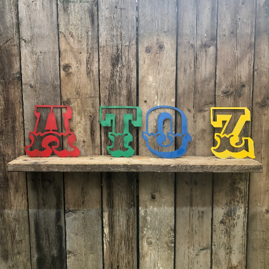 Metal Carnival Letters 5 inch and 12 inch Coloured