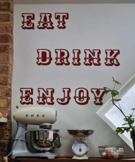 Metal Carnival Letters 5 inch and 12 inch Coloured